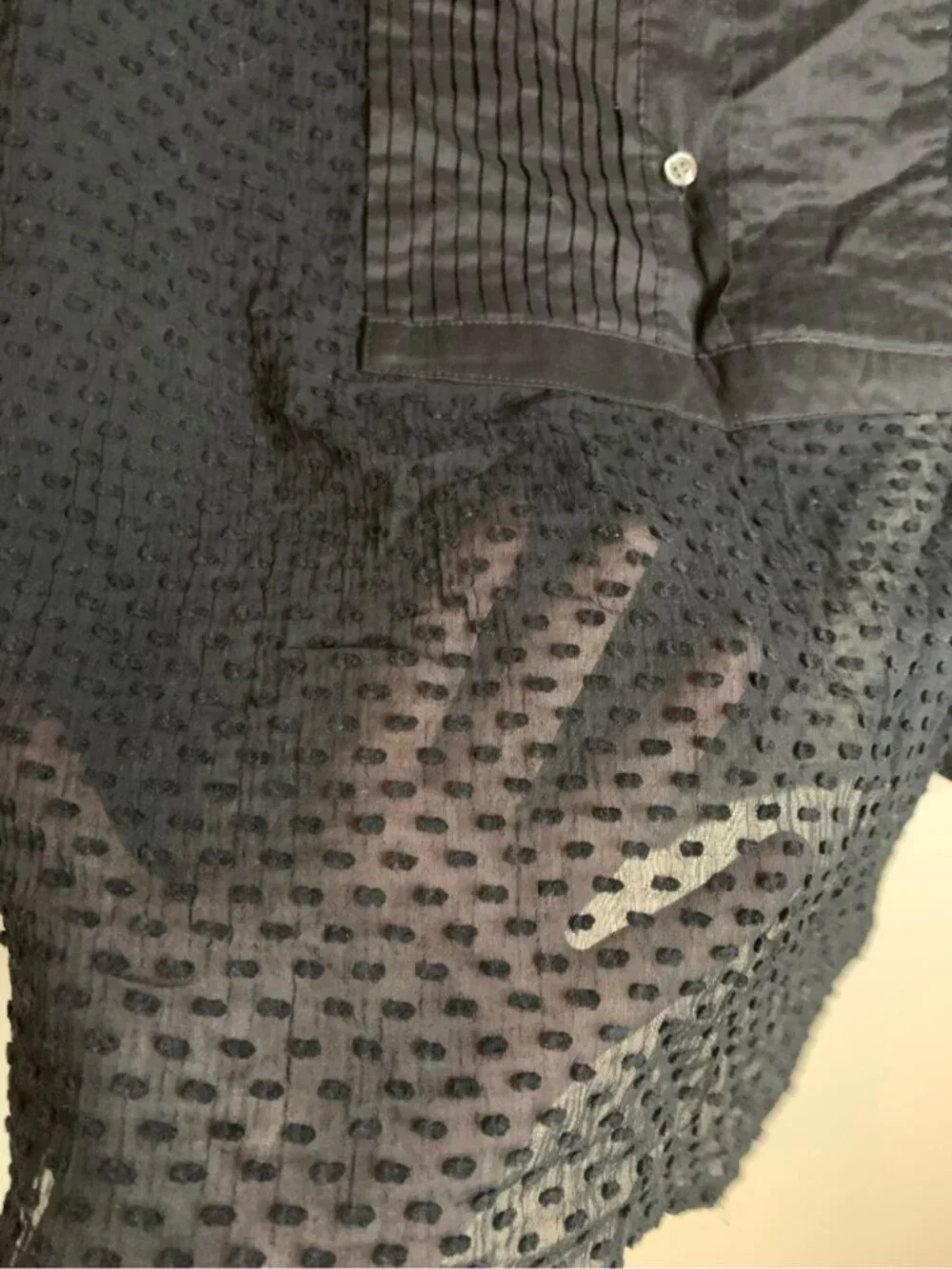 J. Crew Black Blouse Semi Sheer 0